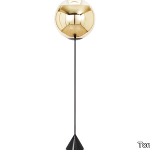 MIRROR BALL CONE SLIM - Metal and polycarbonate LED floor lamp _ Tom Dixon