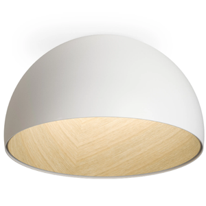 DUO - LED aluminium and wood ceiling lamp _ Vibia