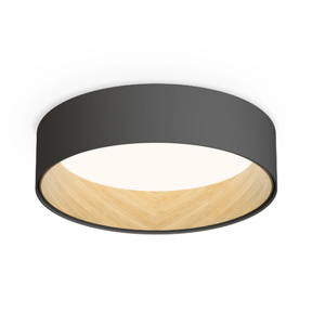 DUO - LED aluminium and wood ceiling lamp _ Vibia