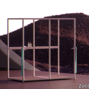 WAZEBO - Wooden outdoor shower _ ZUCCHETTI