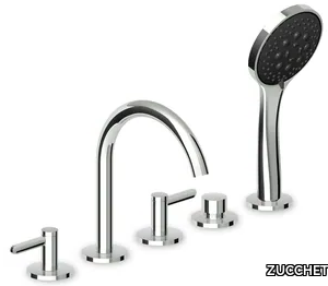 ISY22 ZIS3513 - Recessed deck mounted bathtub tap with hand shower _ ZUCCHETTI