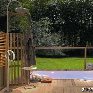 Outdoor shower - Steel outdoor shower with overhead shower _ ZUCCHETTI
