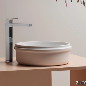 RISE - Countertop round single Cristalplant® washbasin _ ZUCCHETTI