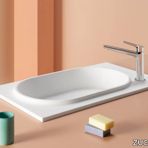 RISE - Oval single Cristalplant® washbasin _ ZUCCHETTI