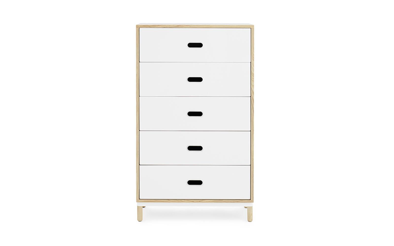 Kabino Dresser w. 5 Drawers Grey