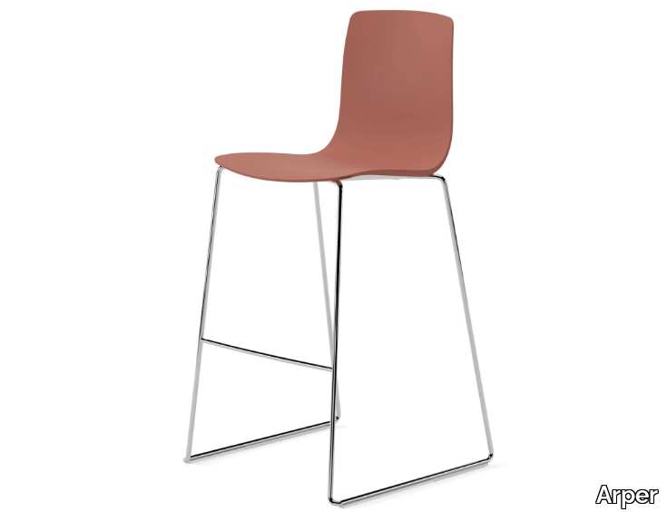 AAVA 02 - Sled base high barstool _ Arper
