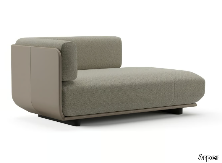 SHAAL - Fabric and leather day bed _ Arper