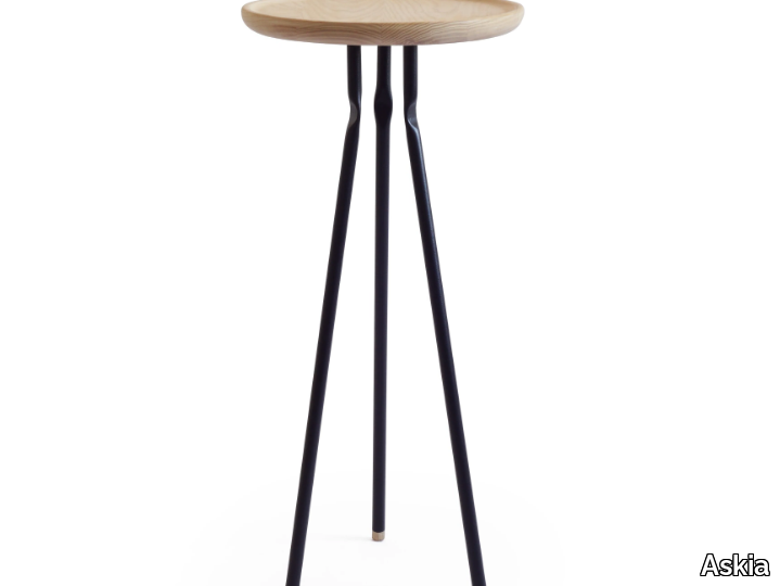 BEND OCCASIONAL TABLE - Round oak high side table _ Askia