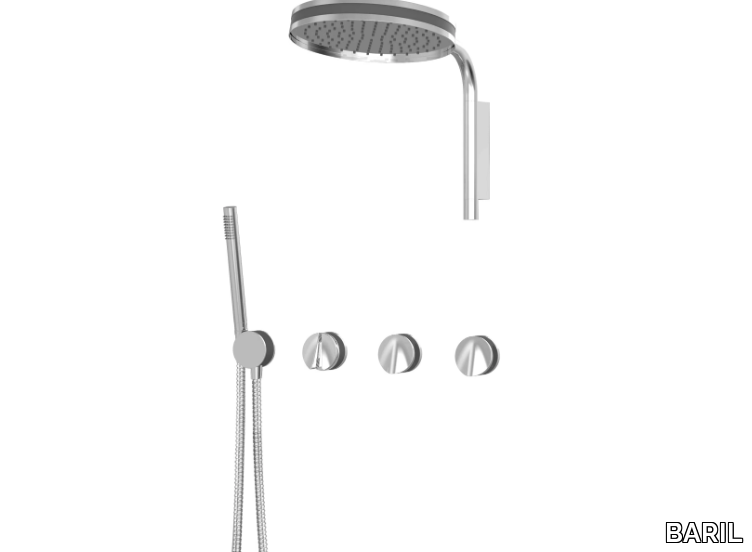 FLORA B47 - Thermostatic shower set with overhead shower _ BARIL