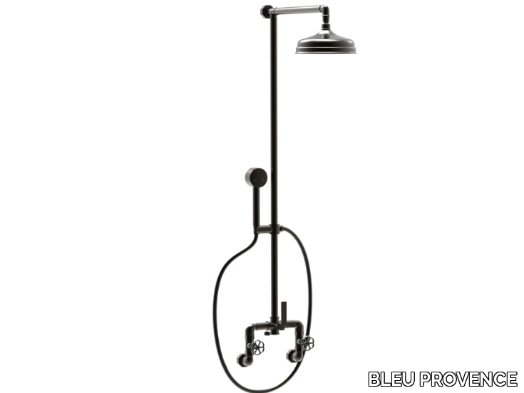 RDMT318 - Wall-mounted shower panel with overhead shower _ BLEU PROVENCE