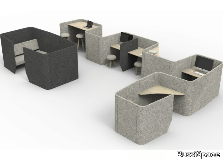BuzziVille - Sound absorbing felt office screen _ BuzziSpace