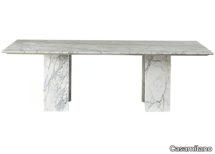 KARL - Rectangular marble table _ Casamilano