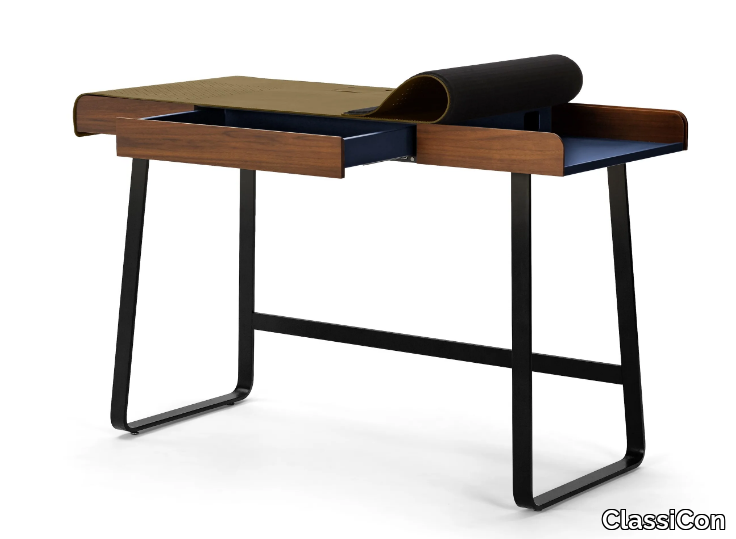 PEGASUS HOME DESK - Steel and wood writing desk with drawers _ ClassiCon