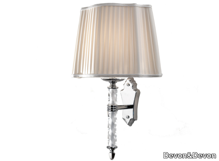 MOONLIGHT - Fabric and brass wall lamp for bathroom _ Devon&Devon