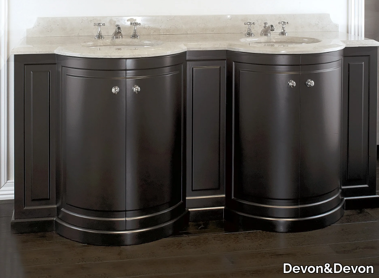 REGENT - Double vanity unit with doors _ Devon&Devon