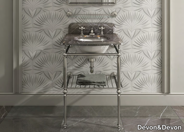 SOUND - Console sink with towel rail _ Devon&Devon