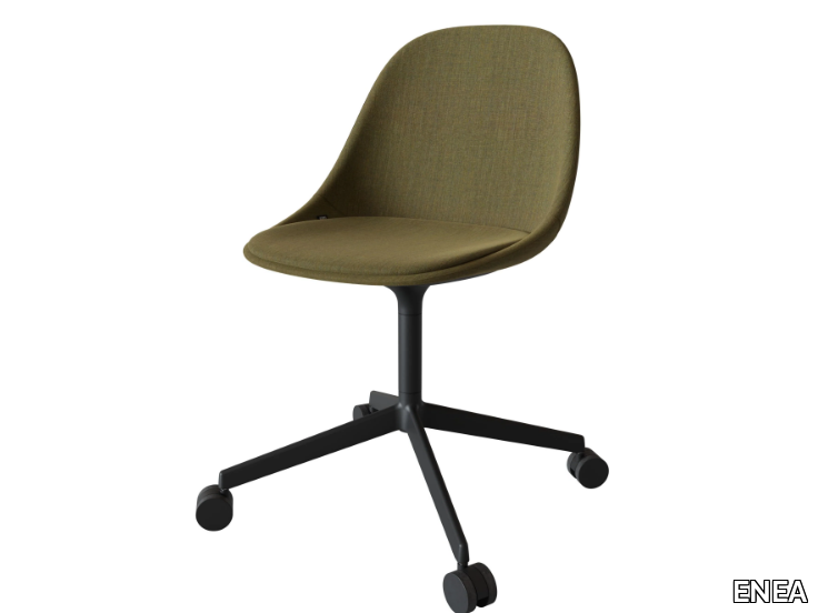 MATE CONFIDENT - With 4-spoke base swivel chair with castors _ ENEA