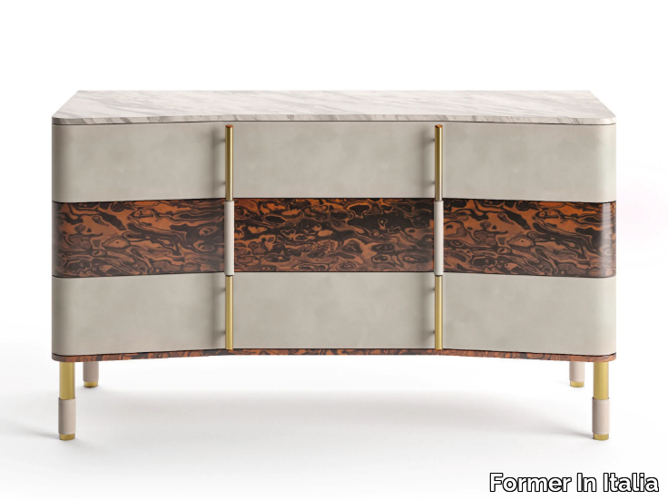 SILEA - Leather chest of drawers _ Former In Italia