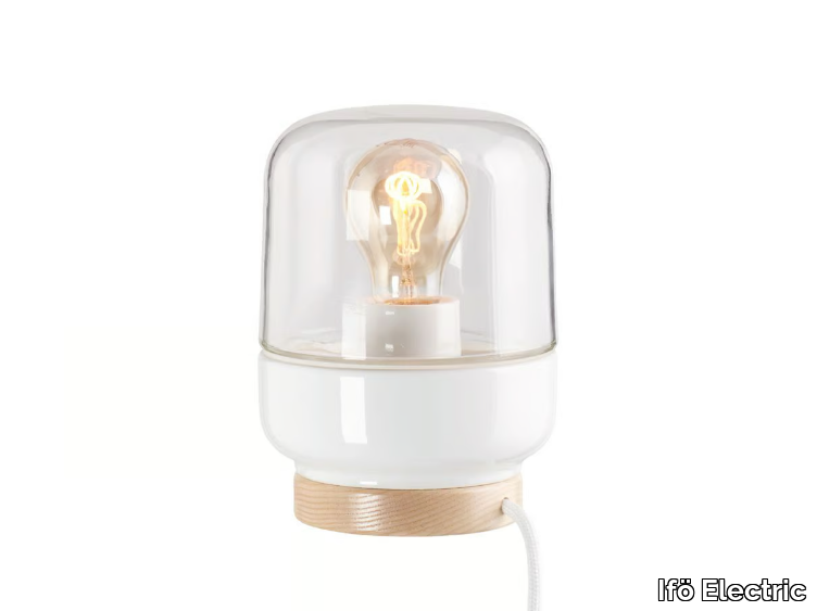 OHM 140 - Porcelain and opal glass table lamp _ Ifö Electric