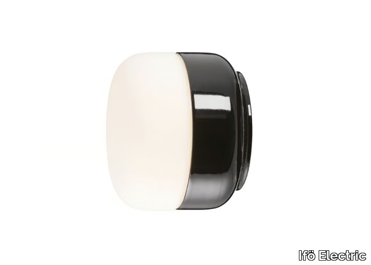 OHM 140 - Matt opal glass and porcelain LED wall lamp / ceiling lamp _ Ifö Electric