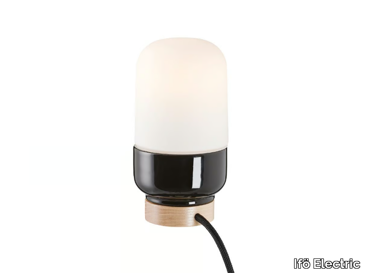 OHM 100 - Porcelain and opal glass table lamp _ Ifö Electric