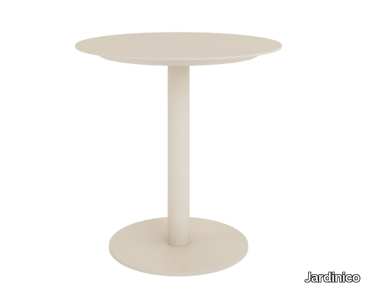 KUDOS - Round powder coated aluminium table _ Jardinico