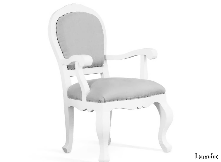 DAMA - Upholstered solid wood chair _ Lando