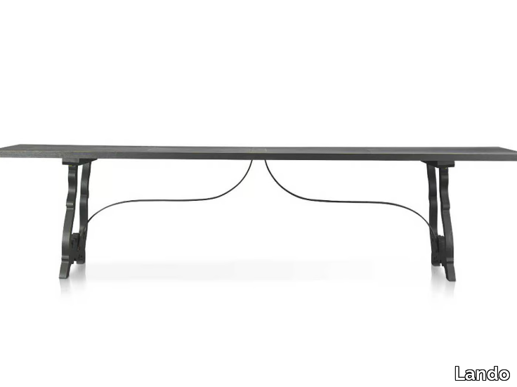 LIRA - Rectangular solid wood dining table _ Lando