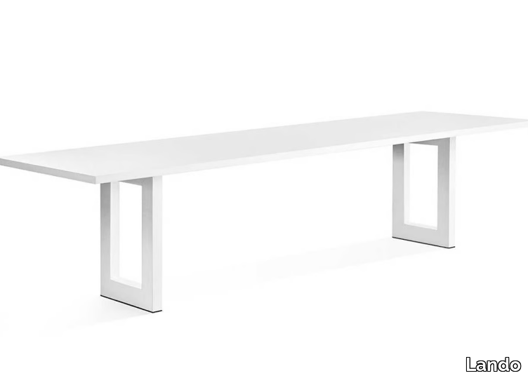 PALLADINO - Rectangular solid wood dining table _ Lando