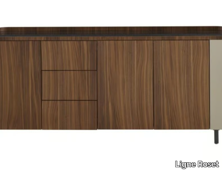 POSTMODERNE - Multi-layer wood sideboard with doors with drawers _ Ligne Roset