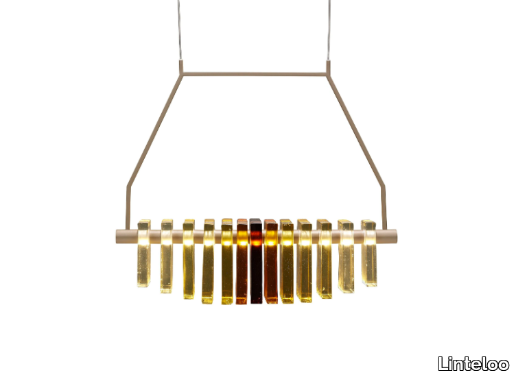BRICKS - LED glass and steel pendant lamp _ Linteloo