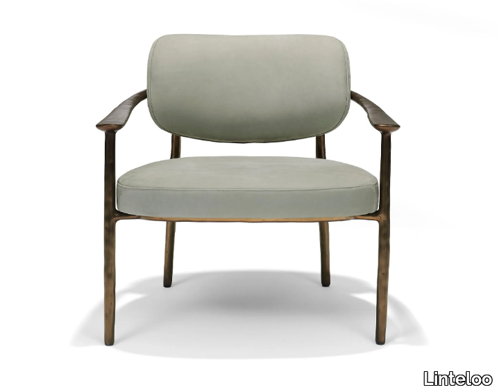 GENTLE - Fabric easy chair with armrests _ Linteloo