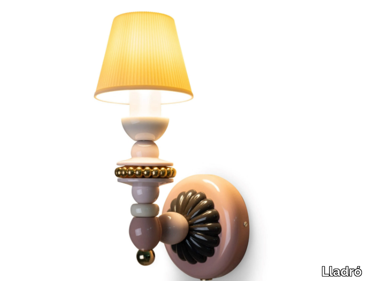 FIREFLY (PINK - GOLDEN) - Porcelain wall lamp _ Lladró