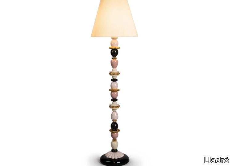 FIREFLY (PINK - GOLDEN) - Porcelain floor lamp with USB charging _ Lladró