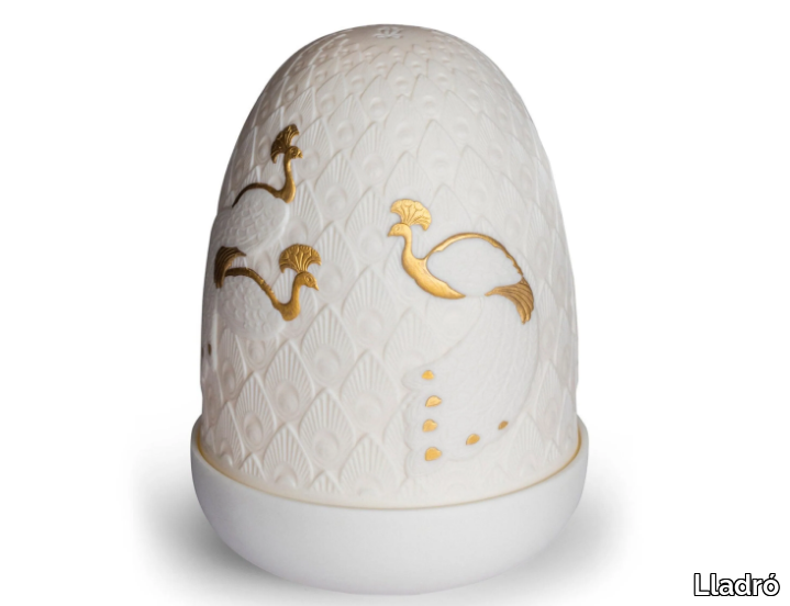 PEACOCKS DOME - LED rechargeable porcelain table lamp _ Lladró