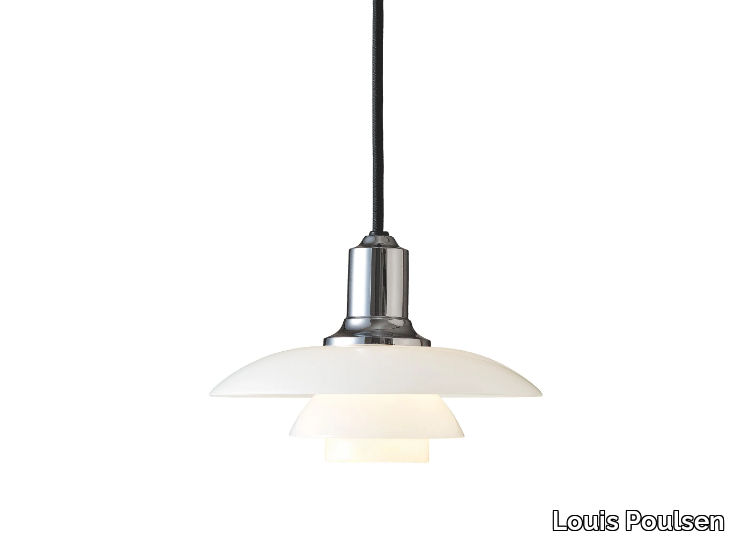 PH 2/1 - Opal glass pendant lamp _ Louis Poulsen
