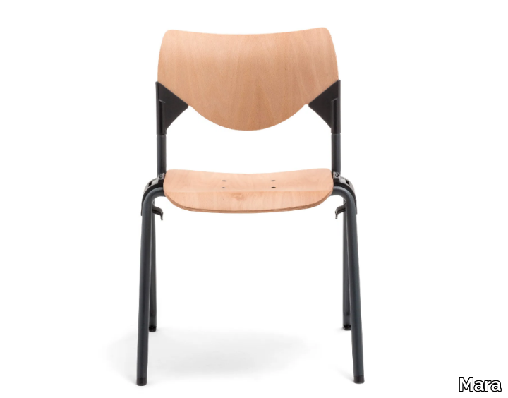 GATE WOOD SQUARE - Stackable beech training chair _ Mara