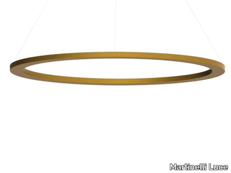 CIRCULAR SLIM - Dimmable aluminium pendant lamp _ Martinelli Luce