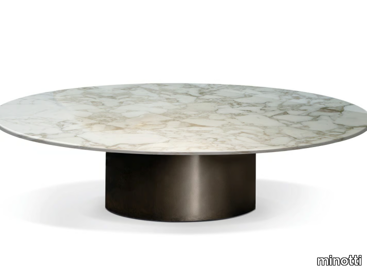 DOYLE - Round marble coffee table _ Minotti