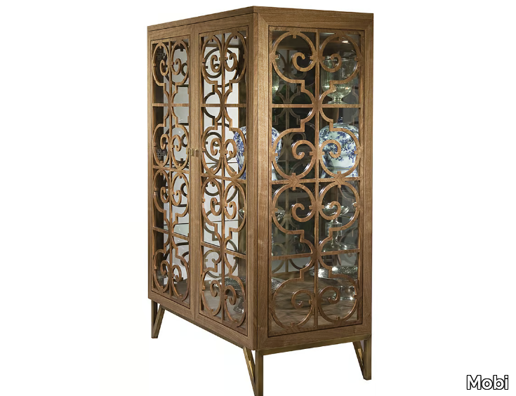 GRANADA - Wood and glass display cabinet _ Mobi