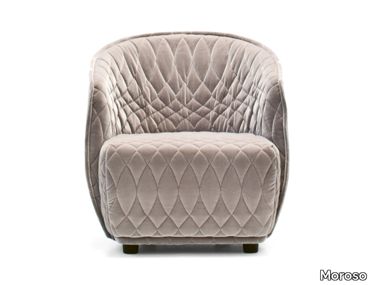 REDONDO - Fabric easy chair with armrests _ Moroso