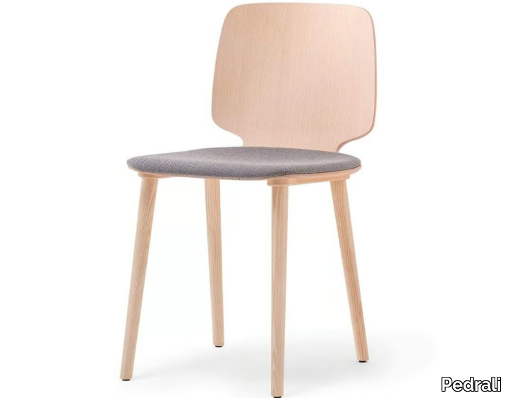 BABILA 2700/A - Wooden chair with integrated cushion _ Pedrali