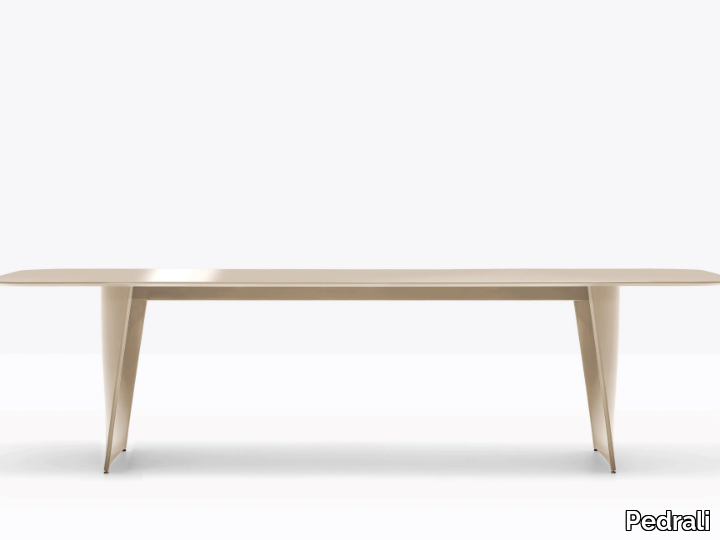 FRANK - Rectangular aluminium dining table _ Pedrali