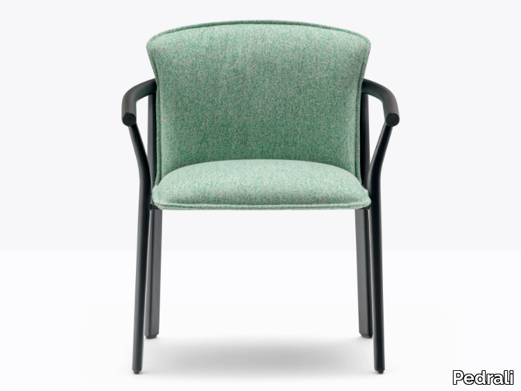 LAMORISSE WOOD - Upholstered fabric chair with armrests _ Pedrali