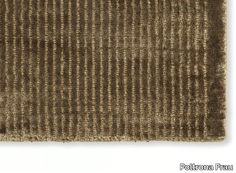 HARP - Striped rectangular handmade silk rug _ Poltrona Frau