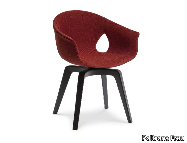 GINGER - Fabric chair with armrests _ Poltrona Frau