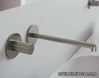 T30 - Wall-mounted single handle brass washbasin mixer _ Rubinetterie Treemme