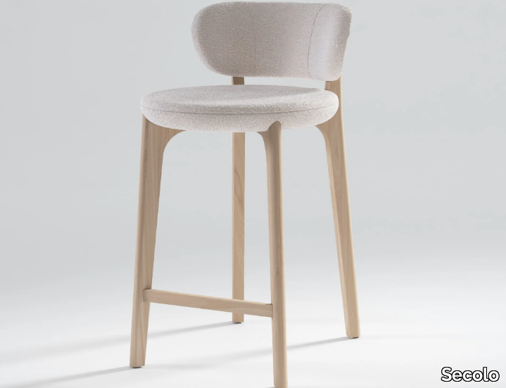 RICHMOND - High fabric stool with footrest _ Secolo