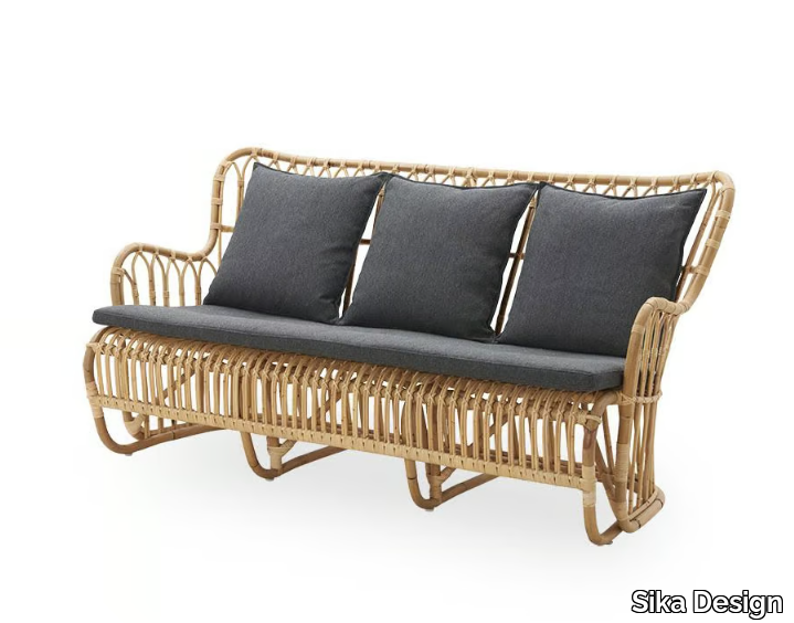 TULIP - 3 seater rattan sofa _ Sika Design