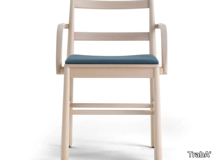 JULIE - Beech chair with integrated cushion _ TrabA'